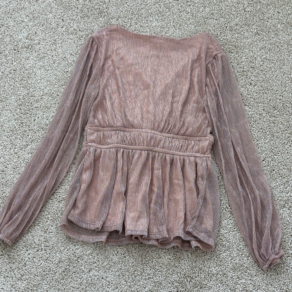 Maurices Pink Long Sleeve Women's Top - Picture 3 of 3